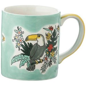 Mila Tukan Becher – 280 ml – Tasse – Henkelbecher – Keramik – Becher Regenwald