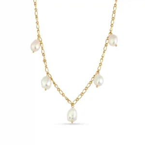 CHUNKY PEARL CHARMS HALSKETTE