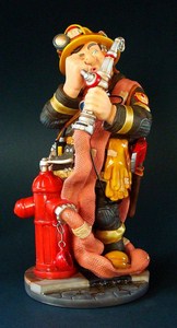 Skulptur Feuerwehrmann Profisti Feuerwehr Figur – Parastone Comic Art