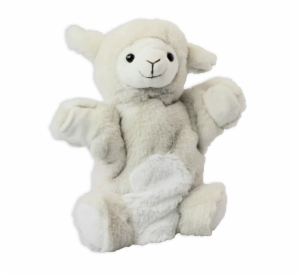 Handpuppe Schaf mit Füße – Kuscheltier Lamm – Plüschtier – Schmusetier – Super Soft Plüsch