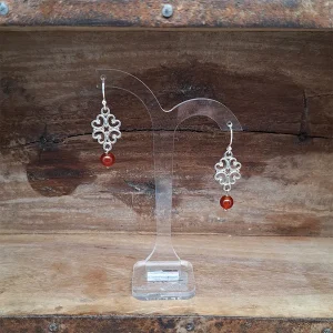 Karneol Ohrringe mit Ornament